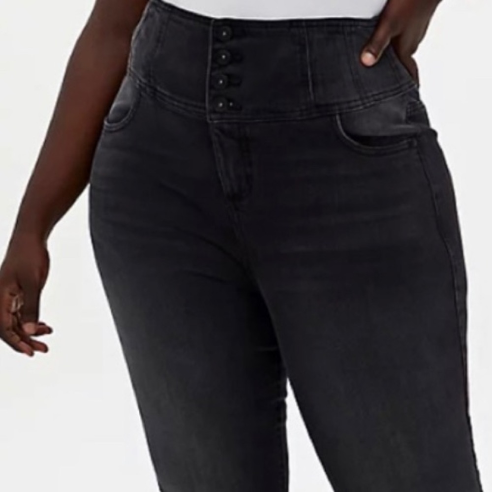 Torrid High Waisted Corset Jeans Size 16